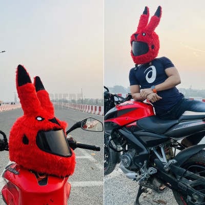 SRPHERE Piikachuu Red Design Bunny Helmet Cover Bike Fairing Kit