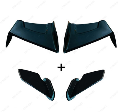 ENEMYT All Street Bikes Combo Side Wings Black Bike Fairing Kit