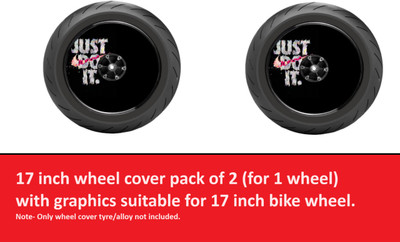 acube mart Acrylic WHEEL DISC cover for 17inch wheel, with just do it graphics Bike Fairing Kit