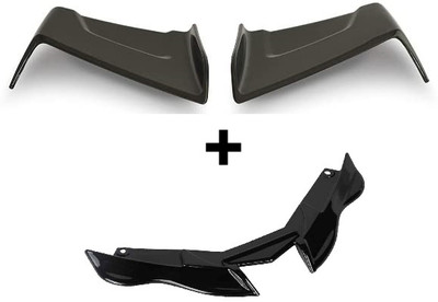 VermsBikers R15 V4/ R15M Bike Winglet (Black)+bike side wings winglet black for all bikes Bike Fairing Kit