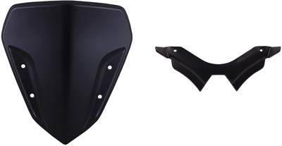 Gogna Mart YAMAHA MT 15 IMPORTED SHORT VISOR -MATTE + MT 15 WINGLET BLACK Bike Fairing Kit