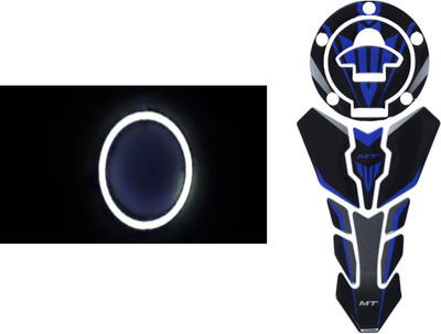 Gogna Mart Bike Tank Pad Fuel Cap Sticker Combo | Scratch Protector, mt ring light white Bike Fairing Kit