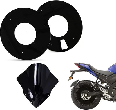 Gogna Mart Acrylic Wheel DISC Cover for 17inch Wheel,visor for pulsar rs200 visor Bike Fairing Kit