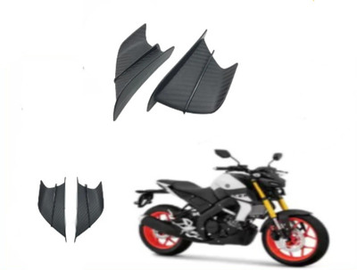 Gogna Mart MT 15 Motorcycle Side Wing Mat Carbon Fiber Black Universal Bike Fairing Kit