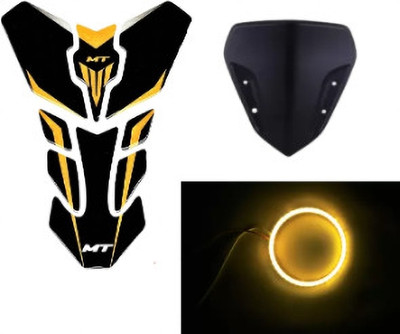 Gogna Mart mt 15 visor , ring light yellow and mt tank pad Bike Fairing Kit