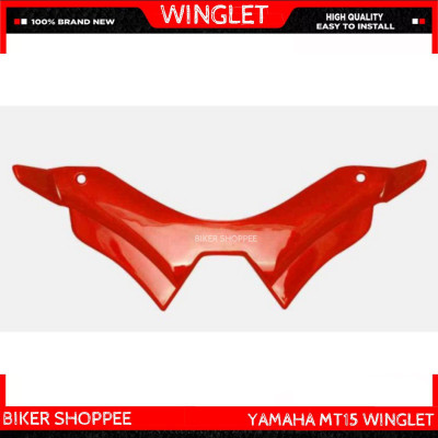 BIKER SHOPPEE WINGLET FOR YAMAHA MT15 (RED) Bike Fairing Kit