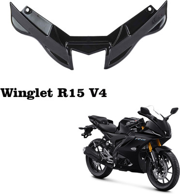 ZRIDE Fairing Winglet Spoiler For YAMAHA R15 V4-M Motorcycle Front Fairing Cover Black Bike Fairing Kit