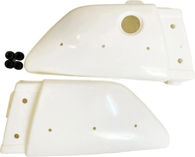 MJAuto Yamaha RX100 / RXG 135 Side Panel (without paint) with 4 pcs rubber fitting Bike Fairing Kit