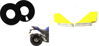 acube mart bike wings Winglet small neon WW-3 with WHEEL DISC cover for 17inch wheel 17A-1 Bike Fairing Kit