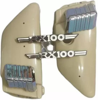 D'Mega Mart Rx 100 side pannel full kit L corner and monogram Bike Fairing Kit