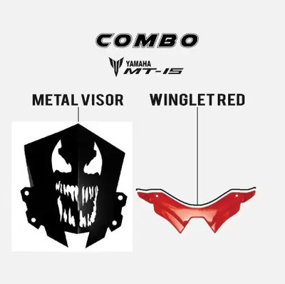 Gogna Mart mt 15 cnc short visor monster & mt 15 winglet red Bike Fairing Kit