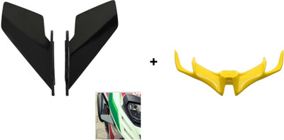 VermsBikers R15V3 Winglet yellow+Universal Small Wings winglet Black Bike Fairing Kit