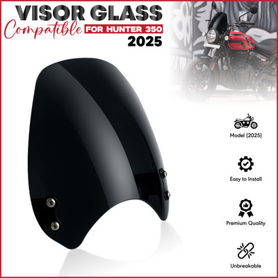 BRXR Unbreakable Headlight Glass Visor / Wind Deflector For Hunter 350 (2025 Model) Bike Fairing Kit
