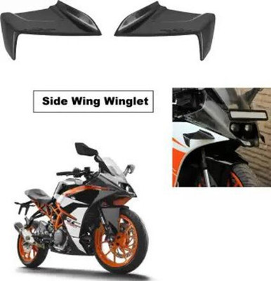 eXarioGadget Bike wings Winglet black KTM RC 390 Bike Fairing Kit Bike Fairing Kit