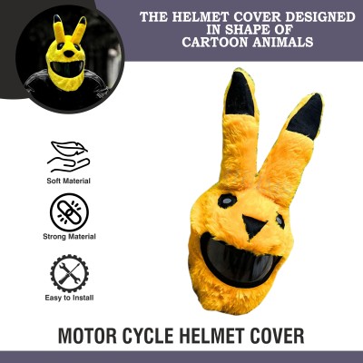 Huims Heavy&Premium Quality Pikachu Design Bunny Helmet Cover for Full Helmet Bike Fairing Kit