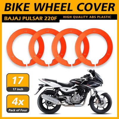 ASRYD 17 Inch PRO ABS Plastic Disc Wheel Cover For Bajaj Pulsar 220F Orange Color Bike Fairing Kit