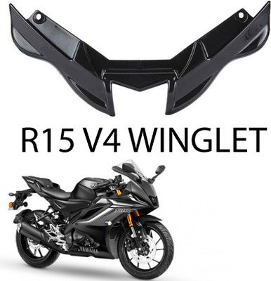 DAZZRIDE Fairing Winglet Spoiler for YAMAHA R15 V4-M Motorcycle Front Fairing Cover Black Bike Fairing Kit