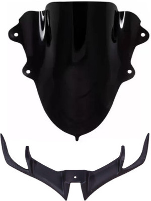 Gogna Mart r15 v3 double bubble visor black with v3 winglet black Bike Fairing Kit