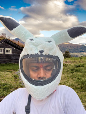 FLUFFNEST WHITE PIKACHU Helmet Cover For Full Face Helmet Helmet Bike Fairing Kit