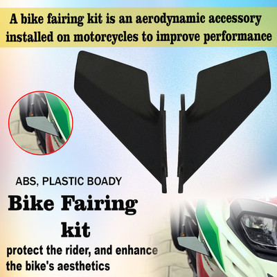 SORAX Motorcycle Universal Mini Canard Fancy Look Bike Bike Fairing Kit