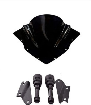 Gogna Mart Pulsar Rs 200 Frame Slider Crash Guard with Brackets and double bubble visor Bike Fairing Kit