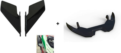 VermsBikers K.T.M RC Winglet (Black)+Universal Small Wings winglet Black Bike Fairing Kit