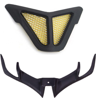 Gogna Mart nose grill yellow jali + v3 winglet black Bike Fairing Kit