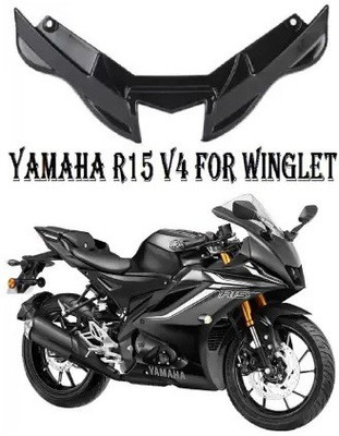 Qiisx Bike Winglet for NEW Yamaha R15 V4 Black Bike Fairing Kit
