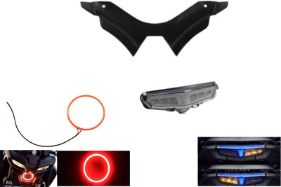 Gogna Mart Tail Light with LED Indicator for Yamaha MT 15 ,red ring light and winglet black Bike Fairing Kit