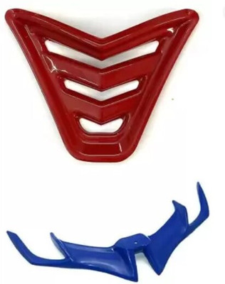Gogna Mart Nose Grill For Yamaha R15 V3 shine red + r15 v3 winglet blue Bike Bike Fairing Kit