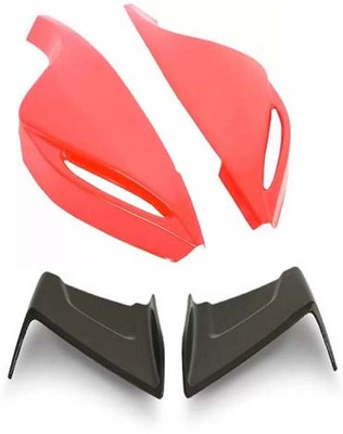 acube mart R15 V3 Wild Razor Headlight Mask red + bike wings Winglet black Bike Fairing Kit