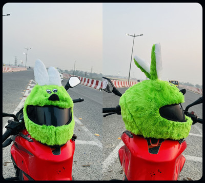SRPHERE Green Bunny Motorcycle Helmet Only Cover Covers Suitable for Helmets-new382 Bike Fairing Kit