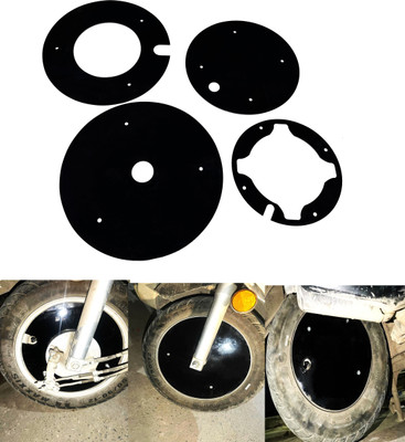 acube mart Acrylic WHEEL DISC cover for 10 inch wheel universal for all scooty black 10A-1 Bike Fairing Kit