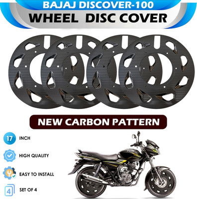 Atoray New Carbon Pattern Pro Disc Wheel Cover 17 inch Set of 4 For Bajaj Discover 100 Bike Fairing Kit