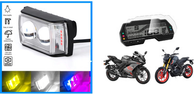 VermsBikers R15v3/Mt15 Screen Guard 1pc+dual lens fog light for bike,car,truck etc Bike Fairing Kit
