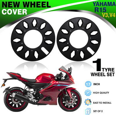 Crazycreations bbd17inch 2pc ABS Plastic PRO Disc Bike Wheel Cover Shape For YAMAHA R15 V3,V4 Bike Fairing Kit