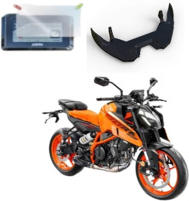 Gogna Mart KTM RC WINGLET BLACK AND SCREEN GUARD /SCREEN PROTECTOR FOR 2024 MODEL Bike Fairing Kit