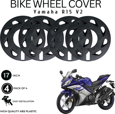ENEMYT SR Carbon Finish Set Of 4 Pro Disc New Wheel Cover 17 Inch For Yamaha R15 V2 Bike Fairing Kit