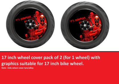 acube mart Acrylic WHEEL DISC cover for 17inch wheel, with dead pool-7 graphics Bike Fairing Kit