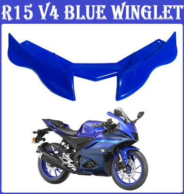 HALLOWS NEW Winglet For Yamaha R15 V4 Bike_(Blue) Bike Fairing Kit