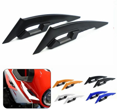 Crazycreations bbd2pcs Universal Motorcycle Winglet Aerodynamic Spoiler Wing Side Spoiler Bike Fairing Kit