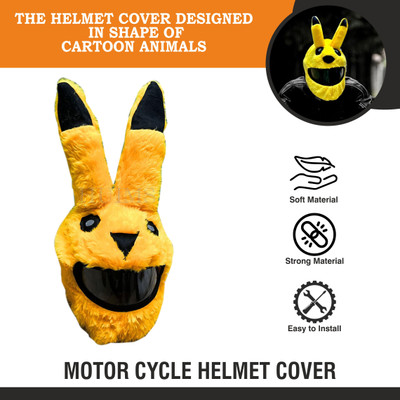 SHOWRIDE Premium Compatible Pikachu Design Bunny Helmet Cover for Full Helmet Bike Fairing Kit