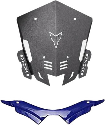 Gogna Mart mt 15 cnc metal visor and mt 15 winglet blue Bike Fairing Kit