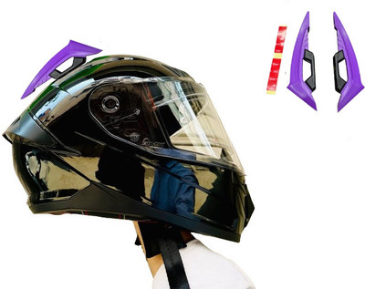 Gogna Mart 2pcs Universal Motorcycle Winglet Aerodynamic Spoiler Wing Side Spoiler purple Bike Fairing Kit