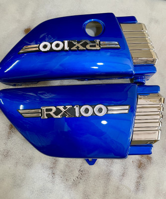 A.A.I Rx100 Battery Side Panel Set with Monogram Chrome Kit (Blue) Bike Fairing Kit