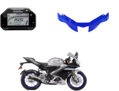 Gogna Mart Winglet with Screen Protector for Yamaha R15 V4/ R15M (BlUE) Bike Fairing Kit