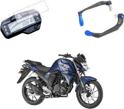 Gogna Mart Screen Guard for Yamaha FZ V2 and lever protector carbon blue tip bike Bike Fairing Kit
