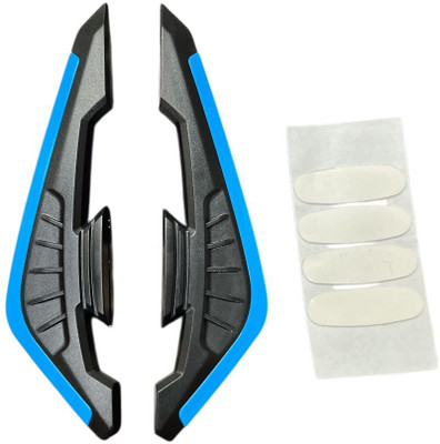 Gogna Mart 2pcs Universal Motorcycle Winglet Aerodynamic Spoiler Wing Side Spoiler(L.Blue) Bike Fairing Kit