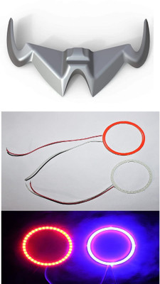 VermsBikers Pulsar Rs200 Winglet Grey with RS 200 ring light red and blue cops Bike Fairing Kit