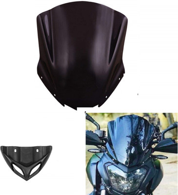 Gogna Mart Visor Wind Deflectors for Bajaj Dominar 400 and winglet Bike Fairing Kit